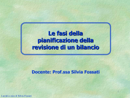 le procedure di analytical review