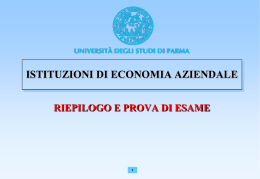 RIEPILOGO - Dipartimento di Economia