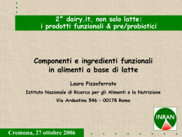 funzionalità - Associazione Italiana di Tecnologia Alimentare