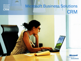 Microsoft Business Solutions CRM