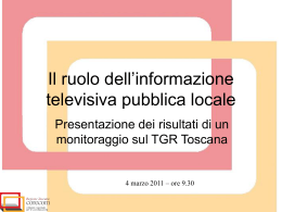 Scarica il powerpoint di presentazione del monitoraggio