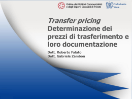 Modulo 3 La documentazione dei prezzi di trasferimento