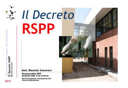 Il Decreto RSPP - Ordine dei Chimici della Toscana