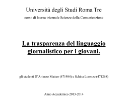 La trasparenza del linguaggio giornalistico per i giovani.