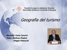 Turismo moderno - Universit&agrave; di Bologna