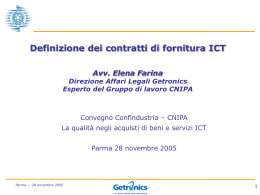 Definizione dei contratti di fornitura ICT