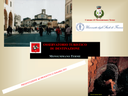 Costituzione dell`Osservatorio Turistico di Destinazione