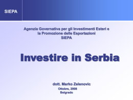 SIEPA Agenzia Governativa per gli Investimenti Esteri e la
