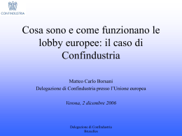 Delegazione di Cofindustria a Bruxelles