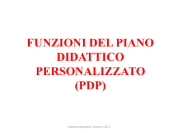 Funzioni del Piano Didattico Personalizzato
