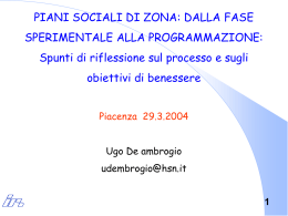 Relazione del dott. U. De Ambrogio (29 marzo 2004)