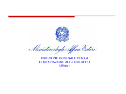 PCD - Cooperazione Italiana allo Sviluppo
