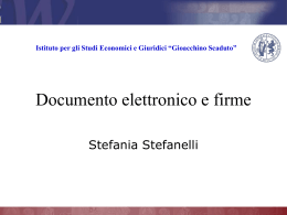 Scarica le slide - Stefania Stefanelli