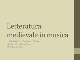 Letteratura medievale in musica