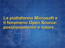 La piattaforma Microsoft e il fenomeno Open Source