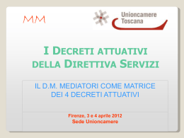 Slide 1 - Camere di Commercio