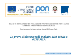La Prova di Lettura nelle indagini IEA- PIRLS e OCSE-PISA