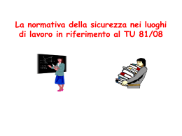 La normativa e gli attori della sicurezza