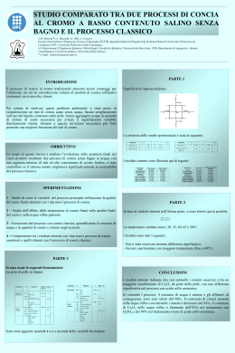 STUDIO COMPARATO TRA DUE PROCESSI DI CONCIA