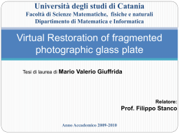 Virtual Restoration of fragmented photographic glass plate
