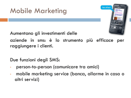 Mobile Marketing - Dipartimento di Economia