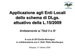 Slide bevilacqua - Decr Att L15 per EELL - UPI Emilia