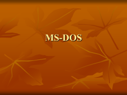 Comandi MS-DOS