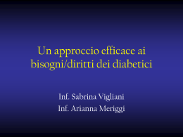 Un approccio efficace ai bisogni /diritti dei diabetici. di Arianna