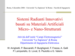Sistemi radianti innovativi basati su materiali artificiali micro
