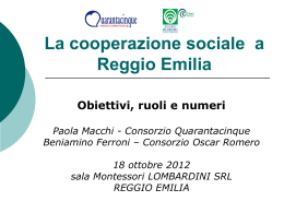 La cooperazione sociale lombardini 18 ott 2012
