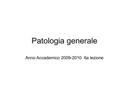 Lezione 6 - Corso di Laurea in Infermieristica