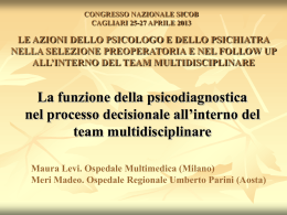 le azioni dello psicologo e dello psichiatra nella selezione