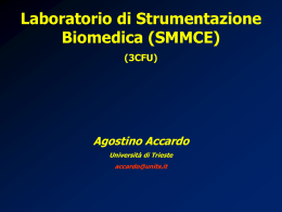 Lezioni Laboratorio di Strumentazione Biomedica