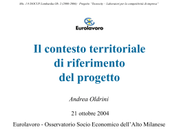 Contesto territoriale di riferimento