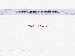 HTML – I Frame (riquadri)