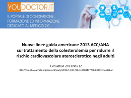 Nuove linee guida americane 2013 ACC/AHA su