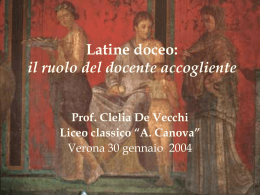 Il ruolo del docente accogliente - CLE