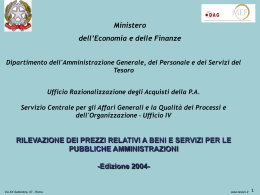 Anno 2004 (PPT - 408 KB) - DAG - Ministero dell`Economia e delle