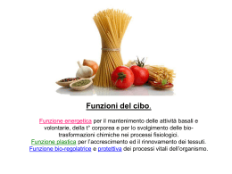 Corretta alimentazione