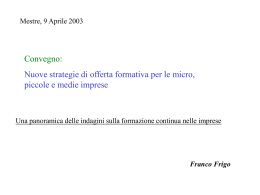 Panoramica delle indagini sulla formazione continua nelle imprese