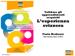 LA FORMAZIONE CONTINUA IN SVIZZERA E IL - CIOFS-FP