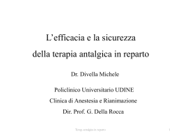 Monitoraggio postoperatorio - Corso di Laurea in Infermieristica