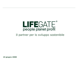 Presentazione LifeGate - Camera di Commercio di Milano
