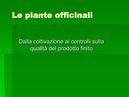 Le piante officinali - Dipartimento di Farmacia