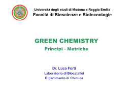 principi della Green Chemistry - ISIT Bassi