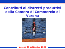 Contributi ai distretti produttivi della Camera di Commercio di Verona