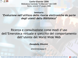 Evoluzione nell`utilizzo delle risorse elettroniche da parte