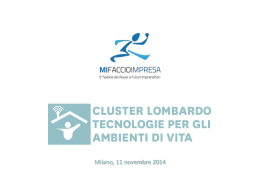 slide cluster tav - Cluster Lombardo Tecnologie per gli Ambienti di Vita