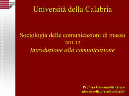 Universit&agrave; della Calabria