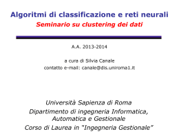 a cura Dr. Silvia Canale - Dipartimento di Informatica e Sistemistica